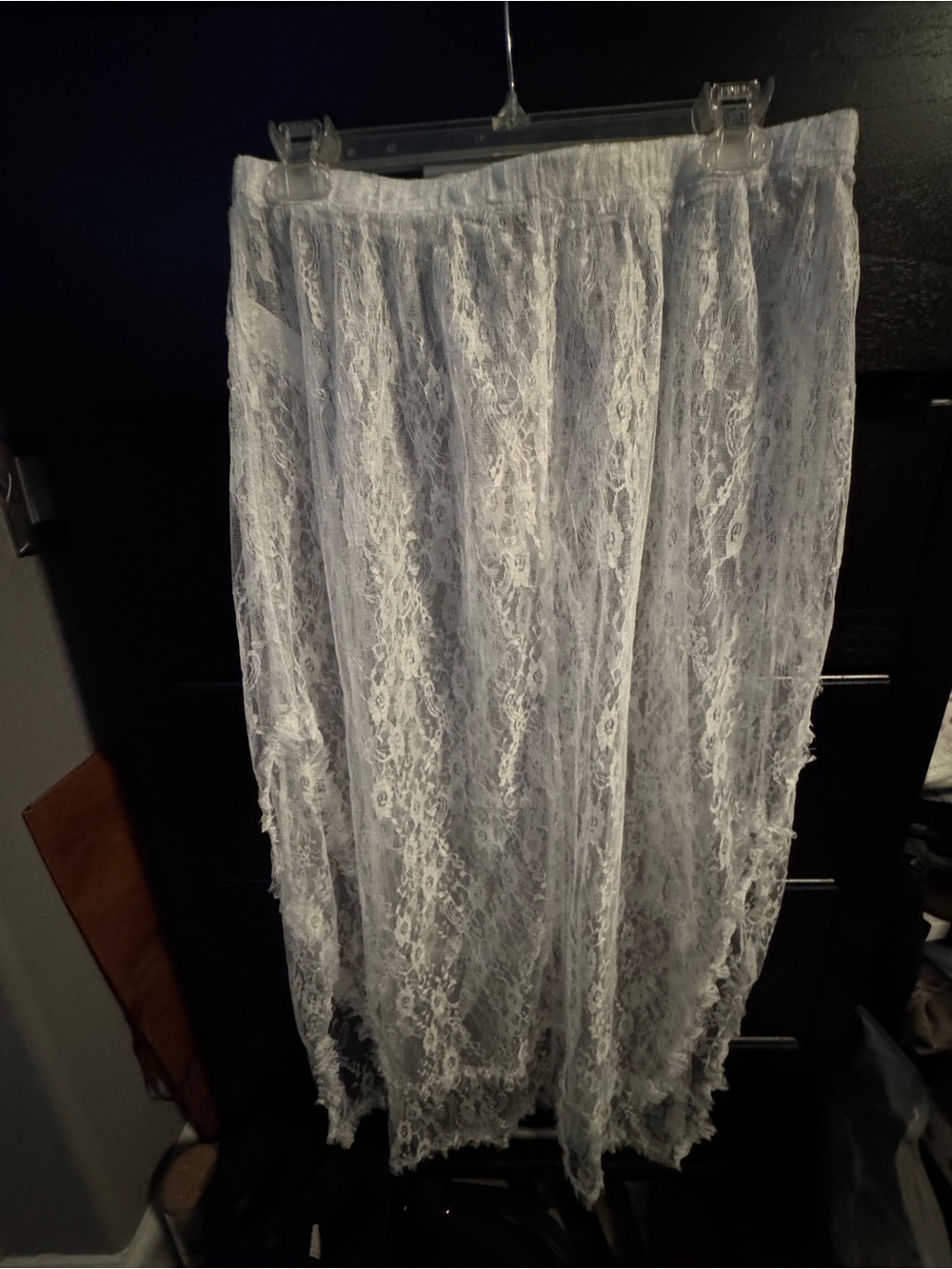 Sincerely Jules White Lace Maxi Skirt - Sheer Overlay - Picture 5 of 5
